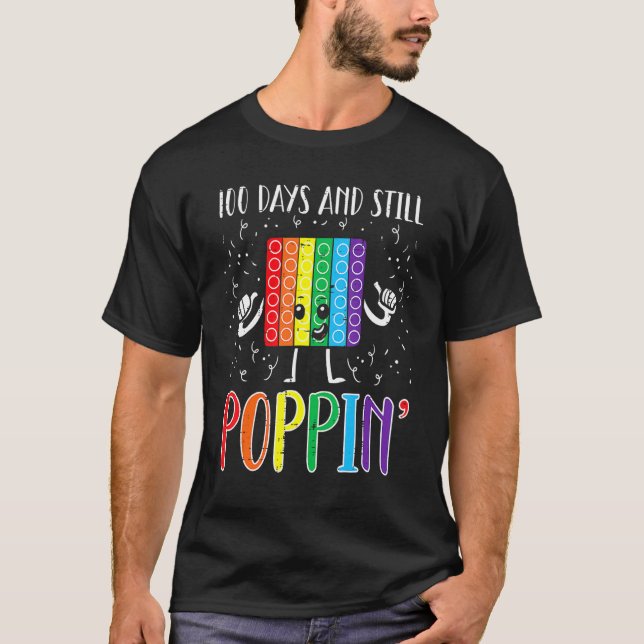 100 Days And Still Poppin 100th Day Of School Boys T-Shirt (Vorderseite)