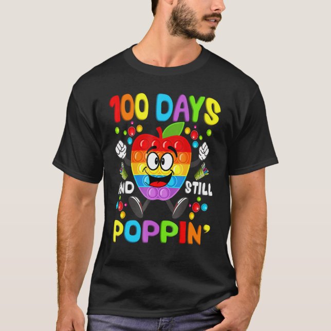 100 Days And Still Poppin 100th Day Of School Boys T-Shirt (Vorderseite)