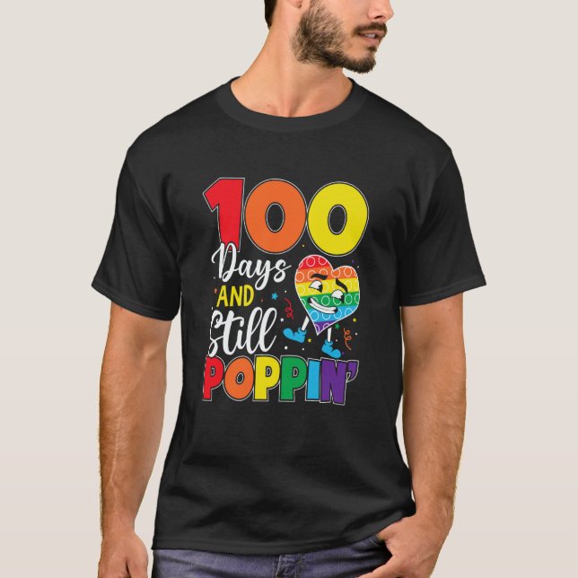 100 Days And Still Poppin 100th Day Of School Boys T-Shirt (Vorderseite)