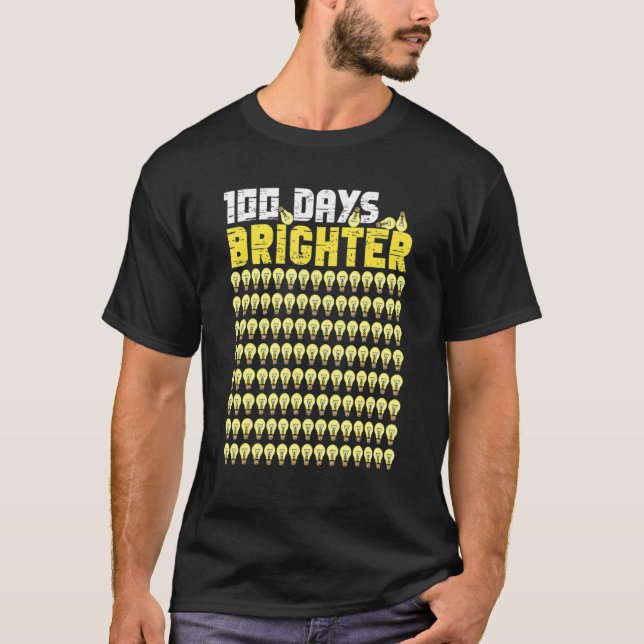 100 Days Brighter Light Bulbs Smart Kid 100 Day T-Shirt (Vorderseite)