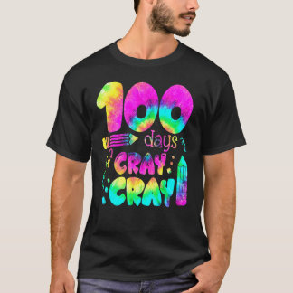 100 Days Cray Cray Buffalo Plaid 100th Day Of Scho T-Shirt