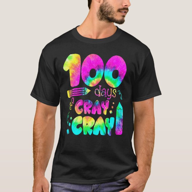 100 Days Cray Cray Buffalo Plaid 100th Day Of Scho T-Shirt (Vorderseite)