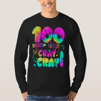 100 Days Cray Cray Buffalo Plaid 100th Day Of Scho T-Shirt