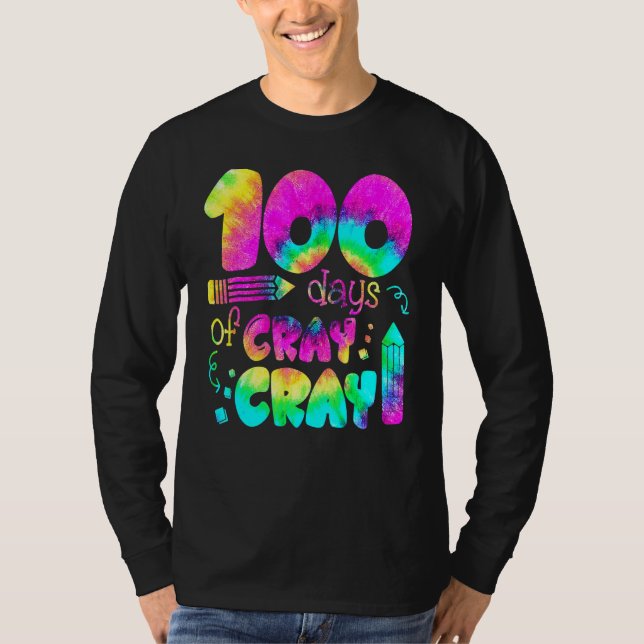 100 Days Cray Cray Buffalo Plaid 100th Day Of Scho T-Shirt (Vorderseite)