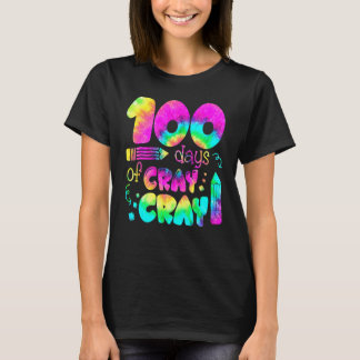 100 Days Cray Cray Buffalo Plaid 100th Day Of Scho T-Shirt