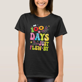 100 Days Just Flew By Butterfly 100th Day of Schoo T-Shirt