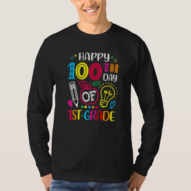 100 days of 1st Grade 100th day of School Teacher  T-Shirt (Vorderseite)