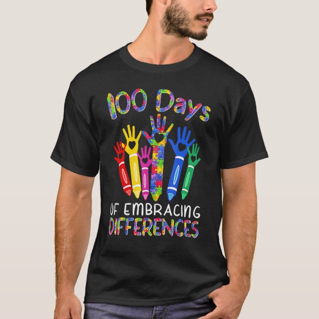 100 Days Of Embracing Differences IEP 100th Day Of T-Shirt (Vorderseite)