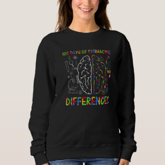 100 Days Of Embracing Differences Sped Teacher Aut Sweatshirt