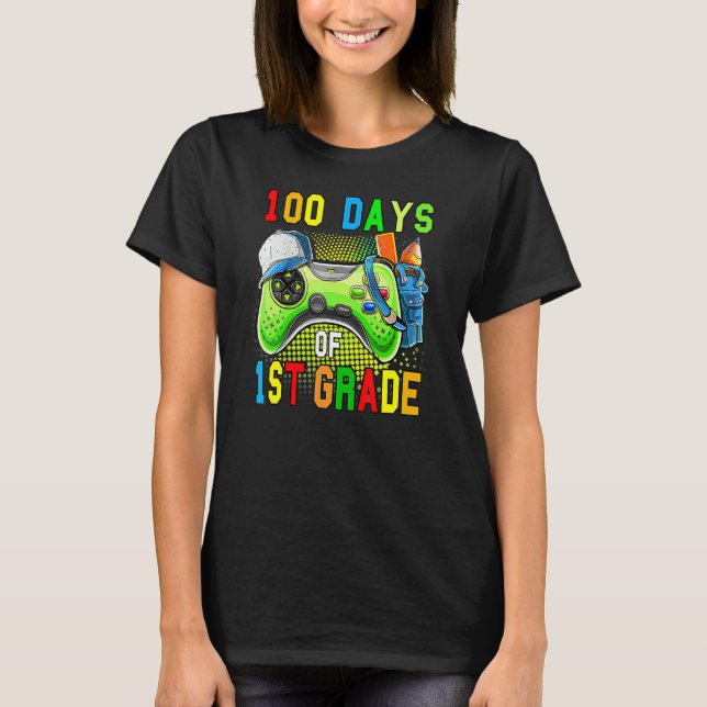 100 Days Of First Grade Level Unlocked 100 Days Of T-Shirt (Vorderseite)