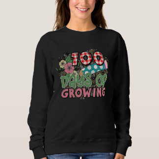 100 days of growing 100 days of school teacher stu sweatshirt