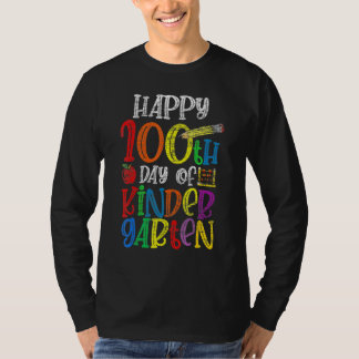 100 Days Of Kindergarten Happy 100th Day Of School T-Shirt