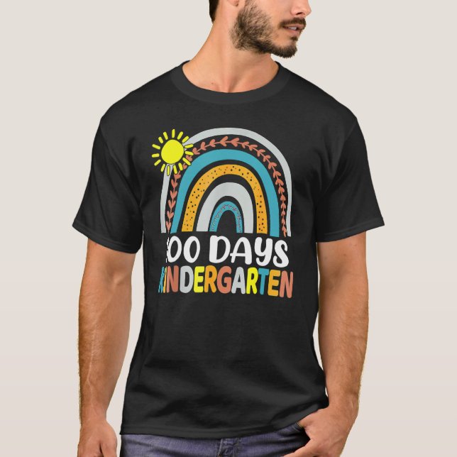 100 Days of Kindergarten School Teacher or Student T-Shirt (Vorderseite)