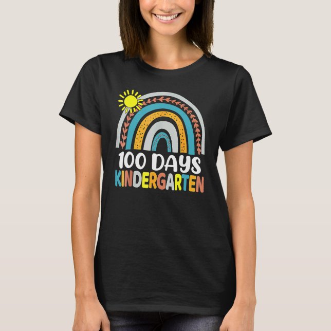 100 Days of Kindergarten School Teacher or Student T-Shirt (Vorderseite)
