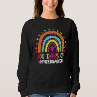 100 Days Of Kindergarten School Teacher Smarter Ra Sweatshirt