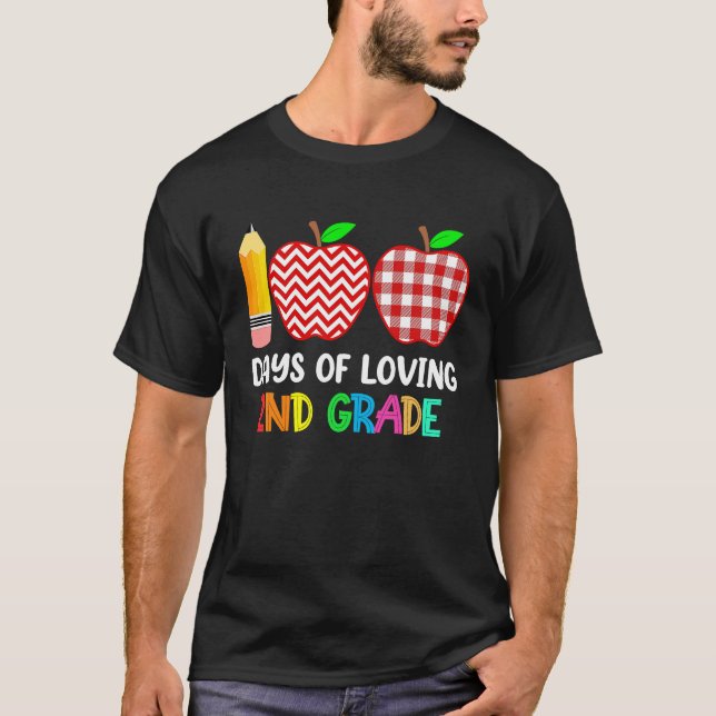 100 Days of Loving 2nd Grade Second Grade Teacher  T-Shirt (Vorderseite)