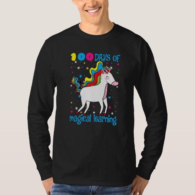 100 Days Of Magical Learning 100th Day Of School U T-Shirt (Vorderseite)