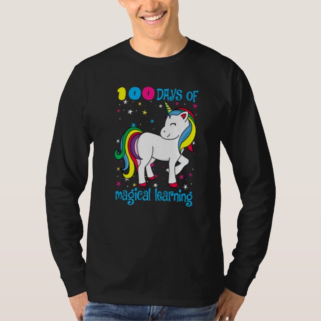 100 Days Of Magical Learning 100th Day Of School U T-Shirt (Vorderseite)