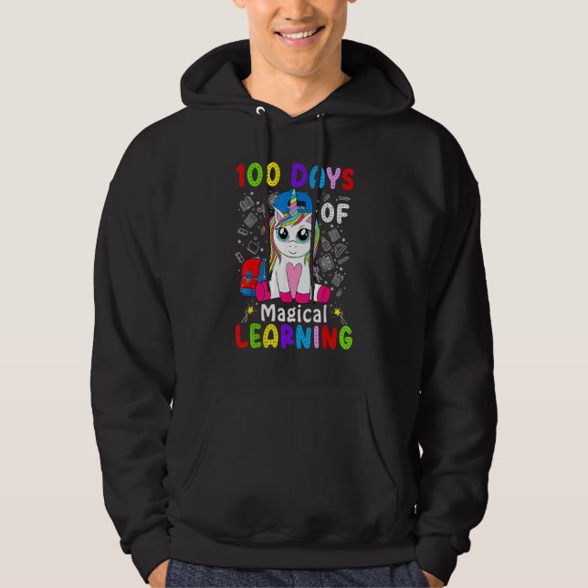 100 Days of Magical Learning School Smarter Dabbin Hoodie (Vorderseite)
