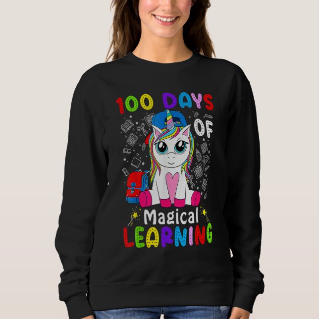 100 Days of Magical Learning School Smarter Dabbin Sweatshirt (Vorderseite)