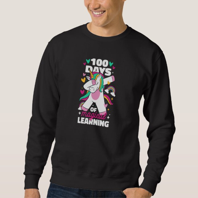 100 Days of Magical Learning Teaching School Kid U Sweatshirt (Vorderseite)