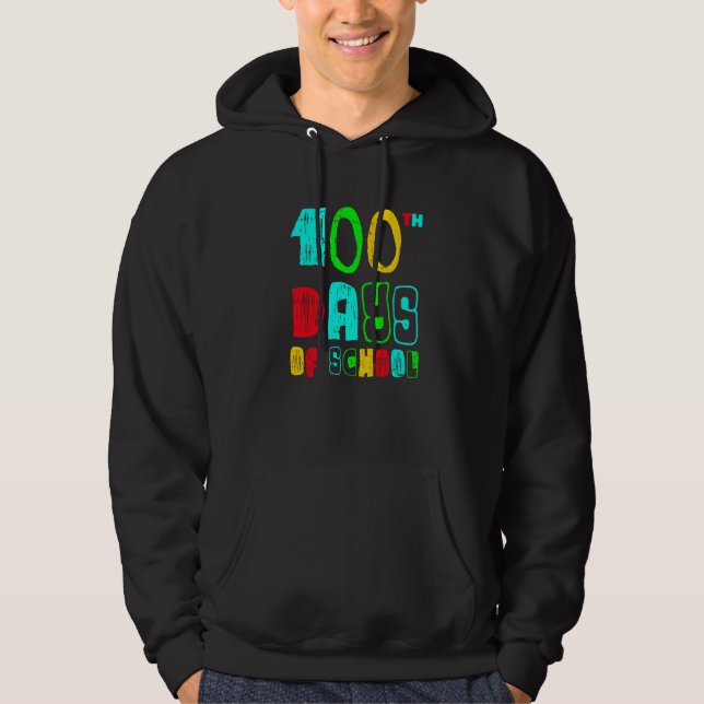100 Days Of School 100th Day Teachers Students Boy Hoodie (Vorderseite)