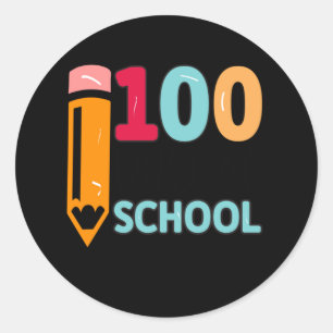 100 Days Of School 49 Runder Aufkleber
