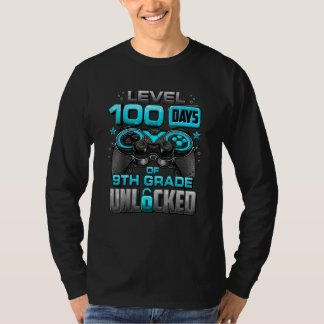 100 Days Of School 9th Grade Level Unlocked Video  T-Shirt