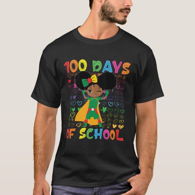 100 Days Of School and Black History Month African T-Shirt (Vorderseite)