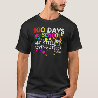 100 Days Of School And Still Loving It Hearts Cute T-Shirt