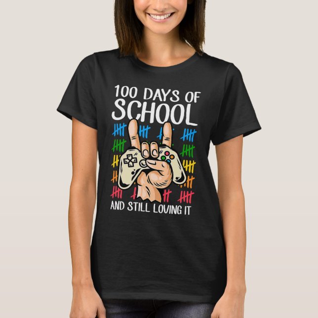 100 Days Of School And Still Loving It Tallies Vid T-Shirt (Vorderseite)