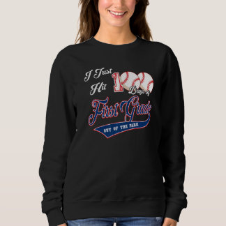 100 Days of School Baseball 100th Day of School Fi Sweatshirt