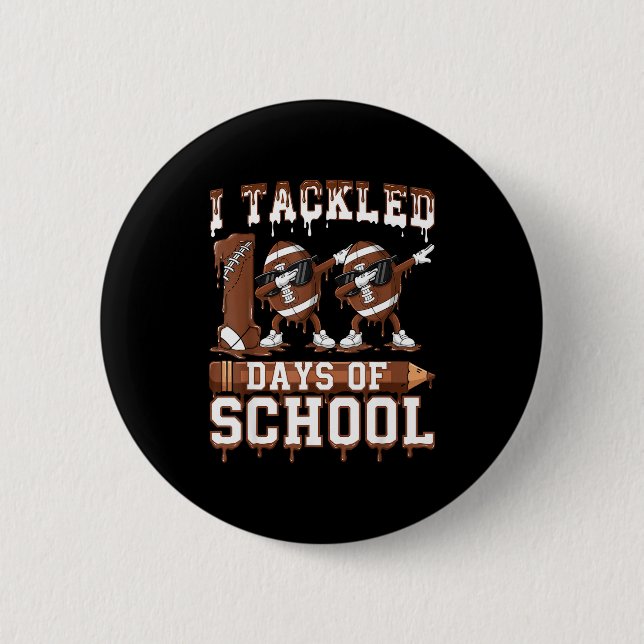 100 Days Of School Boys Kids 100th Day Of School F Button (Vorderseite)