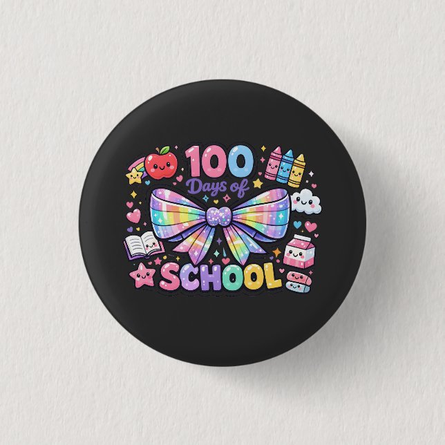100 Days Of School  Button (Vorderseite)
