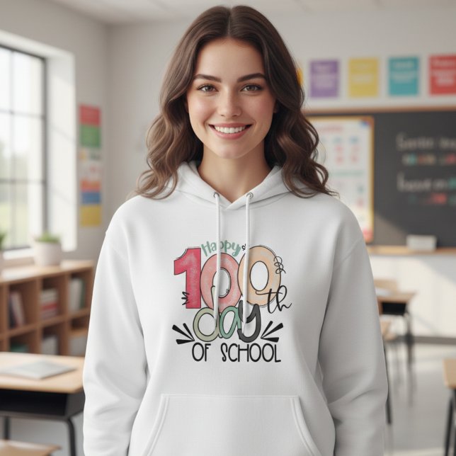 100 Days of School Celebration Basic Hoodie (Von Creator hochgeladen)