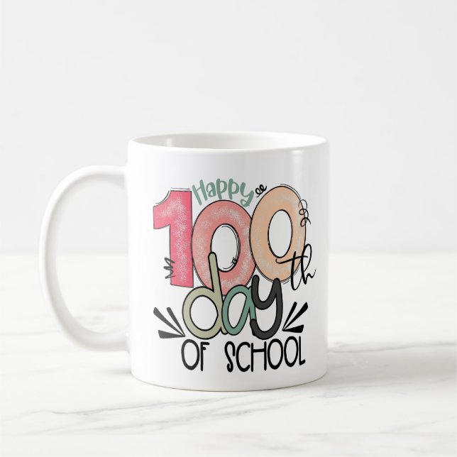 100 days of school celebration gift kaffeetasse (Links)