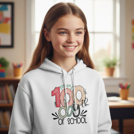 100 Days of School Celebration Kid Basic Hoodie