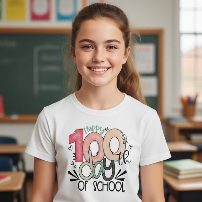 100 Days of School Celebration Kid Basic T-Shirt (Von Creator hochgeladen)