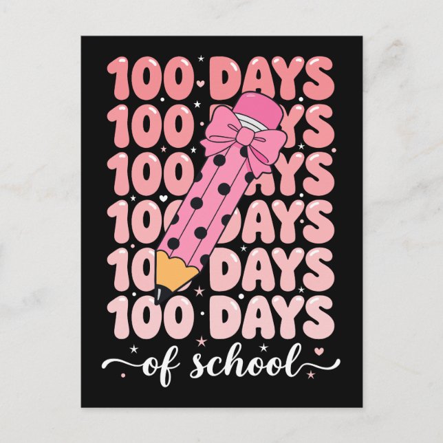 100 days of school celebration postkarte (Vorderseite)