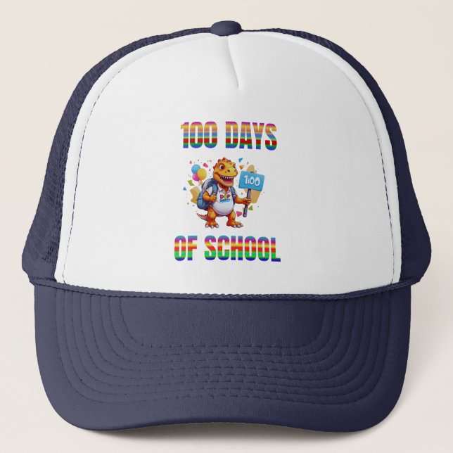 100 Days of School Celebration" Truckerkappe (Vorderseite)