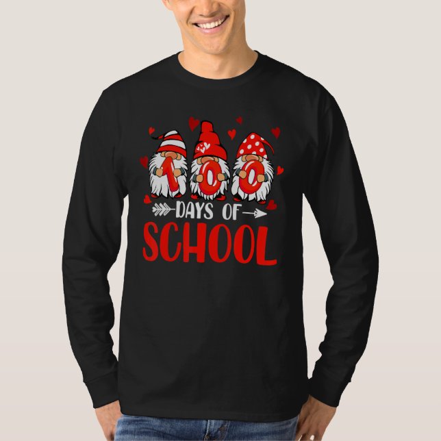 100 Days Of School Cute Gnomes 100th Day Teacher S T-Shirt (Vorderseite)