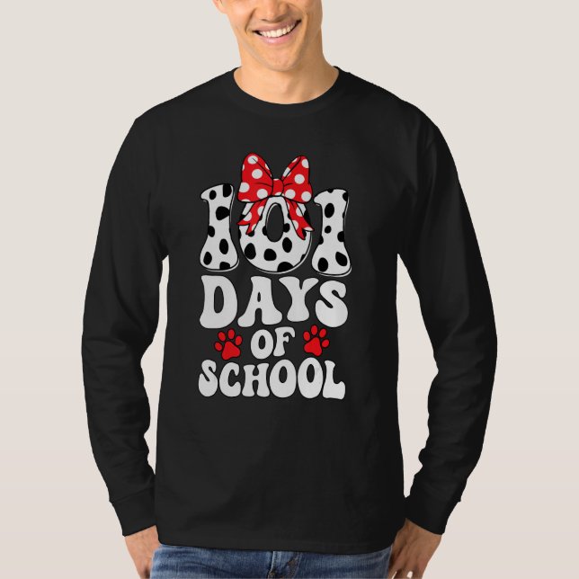 100 Days Of School Dalmatian Dog 100 Days Smarter  T-Shirt (Vorderseite)