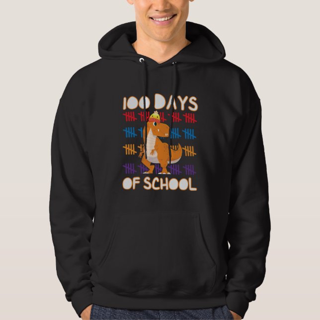 100 days of school dinosaur  animal hoodie (Vorderseite)