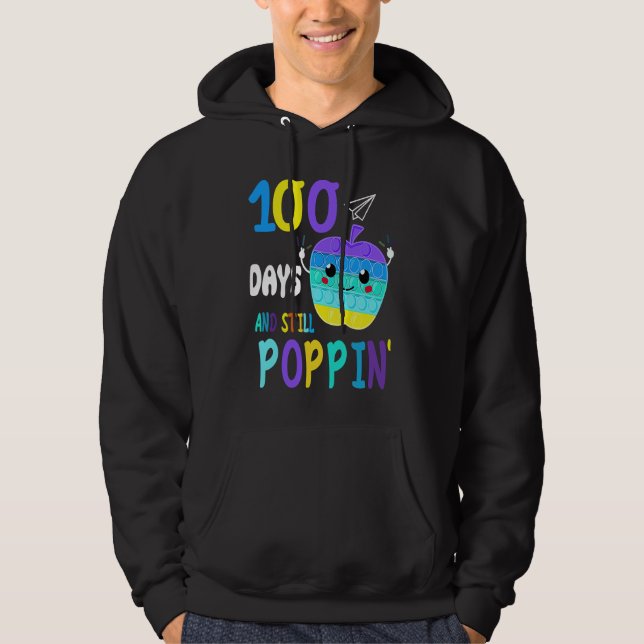100 Days of School for Fidget Popit  Boys Girls Hoodie (Vorderseite)