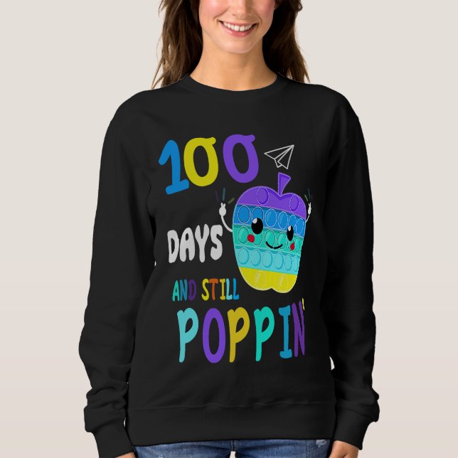 100 Days of School for Fidget Popit  Boys Girls Sweatshirt (Vorderseite)