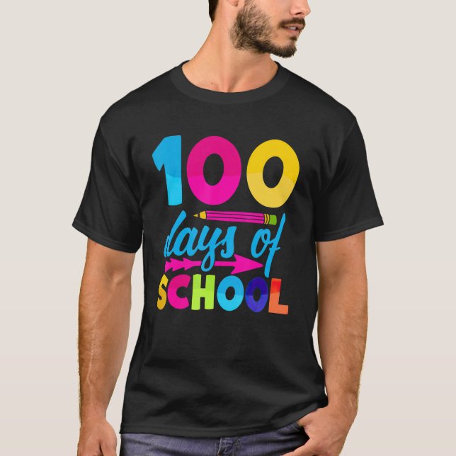 100 Days Of School Funny 100 Days Brighter For Tea T-Shirt (Vorderseite)
