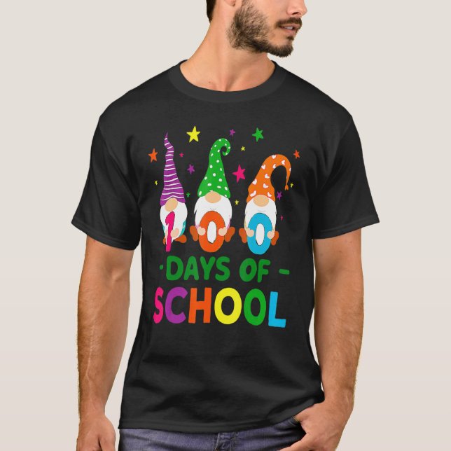 100 Days Of School Gnomes Teacher Kids 100th Day G T-Shirt (Vorderseite)
