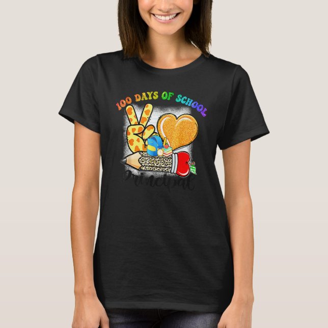 100 Days Of School Happy 100th Day Of School Princ T-Shirt (Vorderseite)