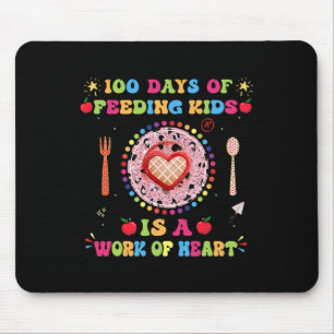 100 Days of School Lunch Lady zum Mittagessen Lady Mousepad