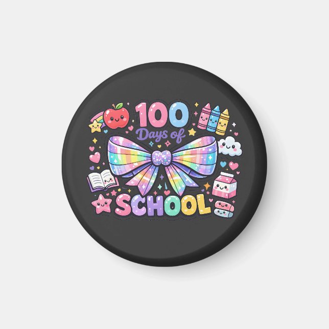 100 Days Of School  Magnet (Vorne)